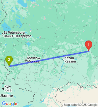 Маршрут из Орды в Лосню