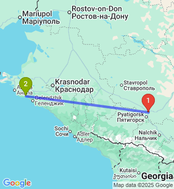 Маршрут из Минеральных Вод в Новороссийск