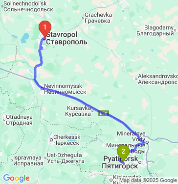 Маршрут из Ставрополя в Ессентуки