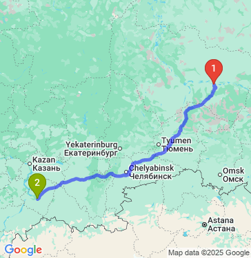 Маршрут из Нефтеюганска в Самару