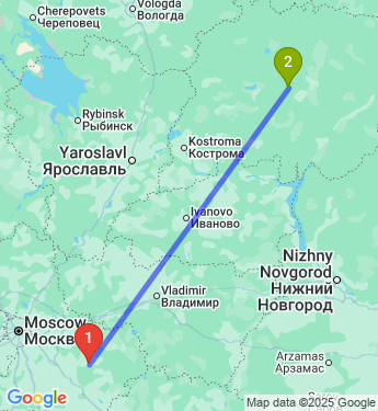 Маршрут из Егорьевска в Антропово