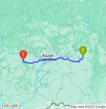 Маршрут из Шумерли в Бураево
