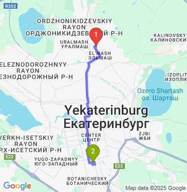 Маршрут по Екатеринбургу