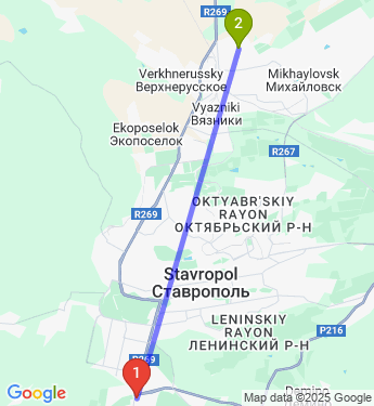 Маршрут из Ставрополя в Михайловск