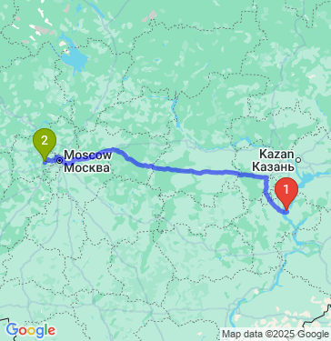 Маршрут из Ульяновска в Звенигород