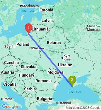 Маршрут из Калининграда в Севастополь