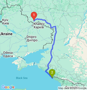 Маршрут из Белгорода в Сочи