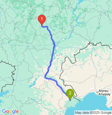 Маршрут из Каменки в Астрахань