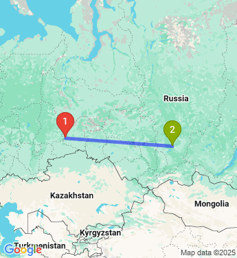 Маршрут из Тюмени в Красноярск