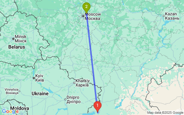 Маршрут из Ростова-на-Дону в Фрязино