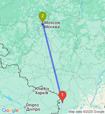 Маршрут из Миллерова в Москву Дмитровское шоссе