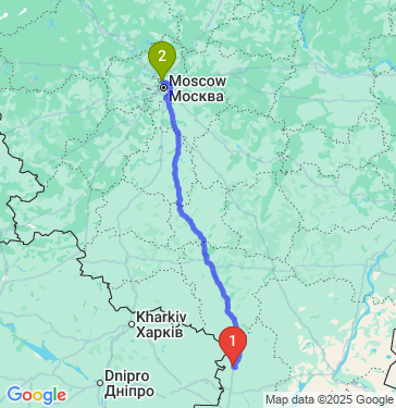 Маршрут из Миллерова в Москву