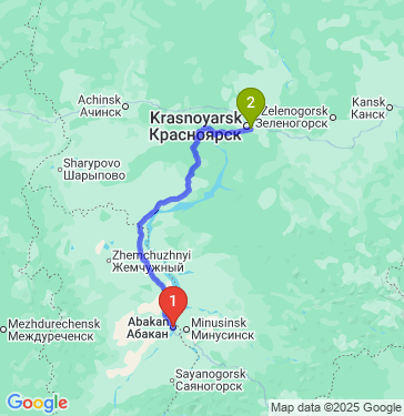 Маршрут из Абакана в Красноярск