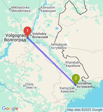 Маршрут из Волгограда в Астрахань