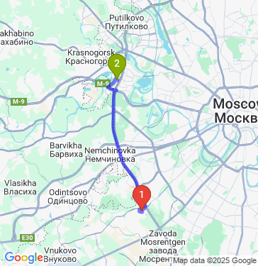 Маршрут из Москвы в Московскую Область