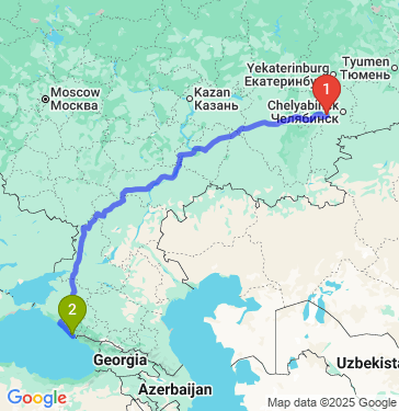 Маршрут из Миасса в Сочи