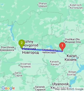 Маршрут из Мариинского Посада в Анкудиновку
