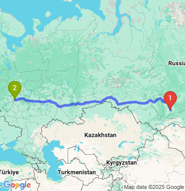 Маршрут из Абакана в Москву