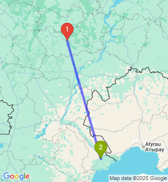 Маршрут из Пензы в Астрахань