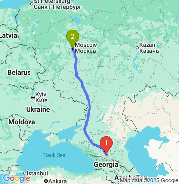 Маршрут из Нальчика в Москву
