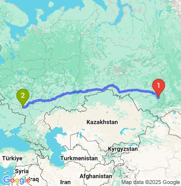 Маршрут из Новокузнецка в Воронежскую область