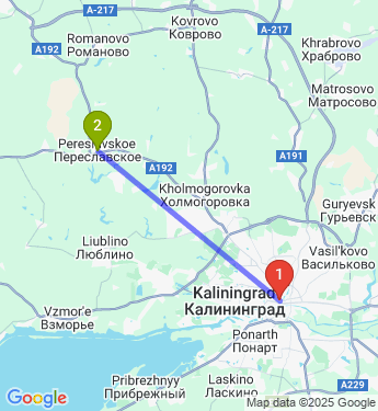 Маршрут из Калининграда в Переславское