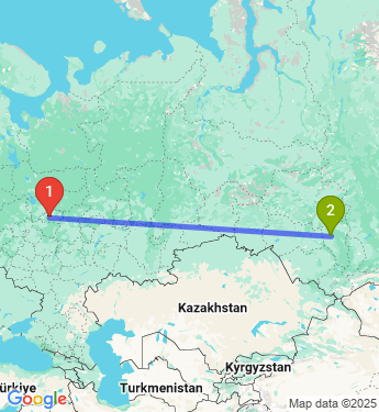 Маршрут из Иванова в Кемерово