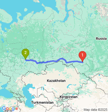 Маршрут из Новосибирска в Казань