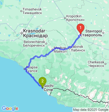Маршрут из Армавира в Сочи