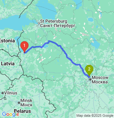 Маршрут из Пскова в Лобню