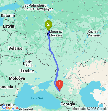 Маршрут из Армавира в Нововоронино