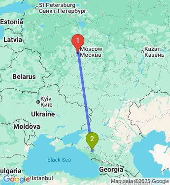 Маршрут из Москвы в Майкоп