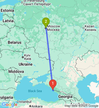 Маршрут из Сочи в Москву