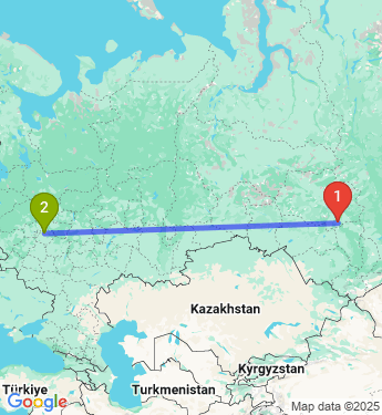 Маршрут из Томска в Раменский муниципальный округ