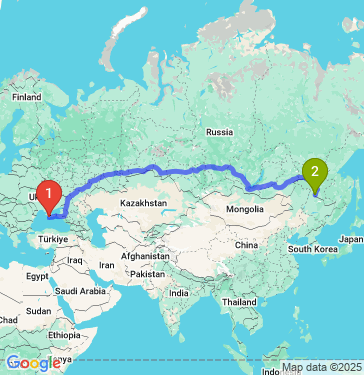 Маршрут из Симферополя в Благовещенск