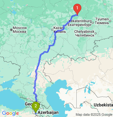 Маршрут из Перми в Ереван