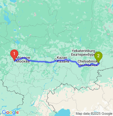 Маршрут из Коммунарки в Челябинск