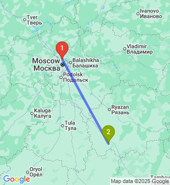 Маршрут из Москвы в Ермолово