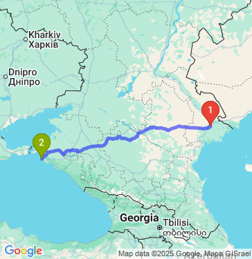 Маршрут из Астрахани в Анапу