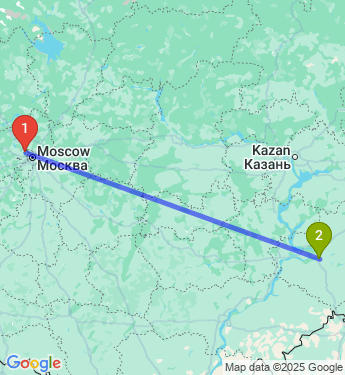 Маршрут из Юрлова в Самару