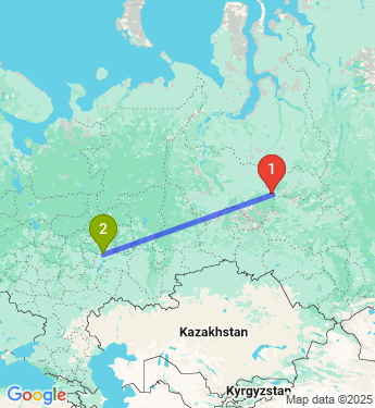 Маршрут из Нижневартовска в Казань