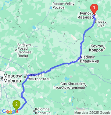 Маршрут из Иванова в Малино