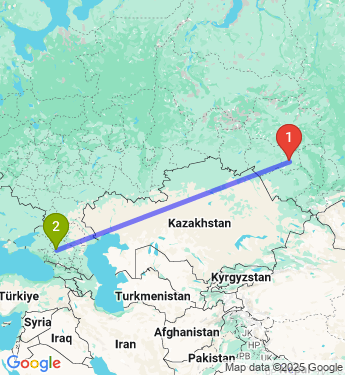 Маршрут из Новосибирска в Ставрополь