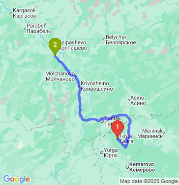 Маршрут из Тайги в Чажемто