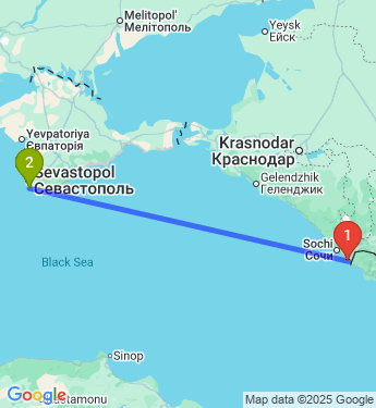 Маршрут из Сочи в Севастополь
