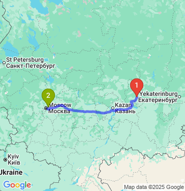 Маршрут из Ижевска в Балашиху