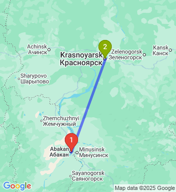 Маршрут из Абакана в Красноярск