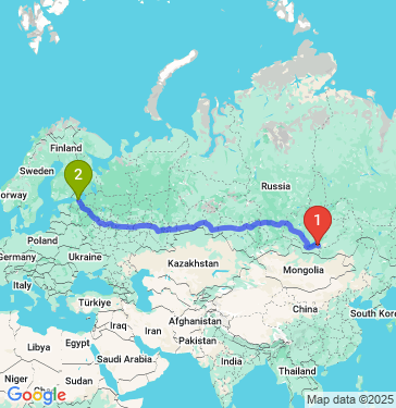 Маршрут из Улан-Удэ в Санкт-Петербург