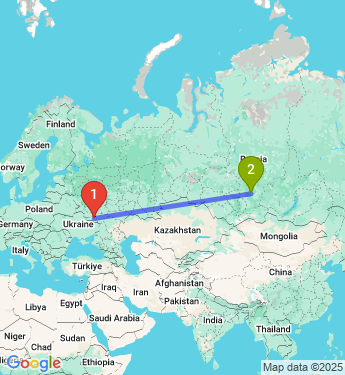 Маршрут из Холок в Красноярск