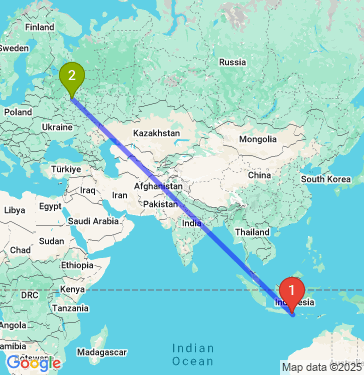 Маршрут из  в Москву